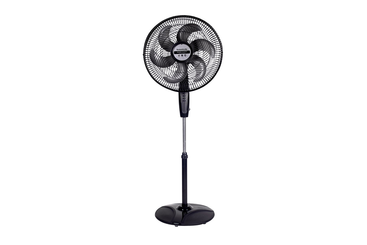 VENTILADOR DE PEDESTAL 18P 3VEL ECOJET NEGRO TAURUS MODELO SILENT POWER