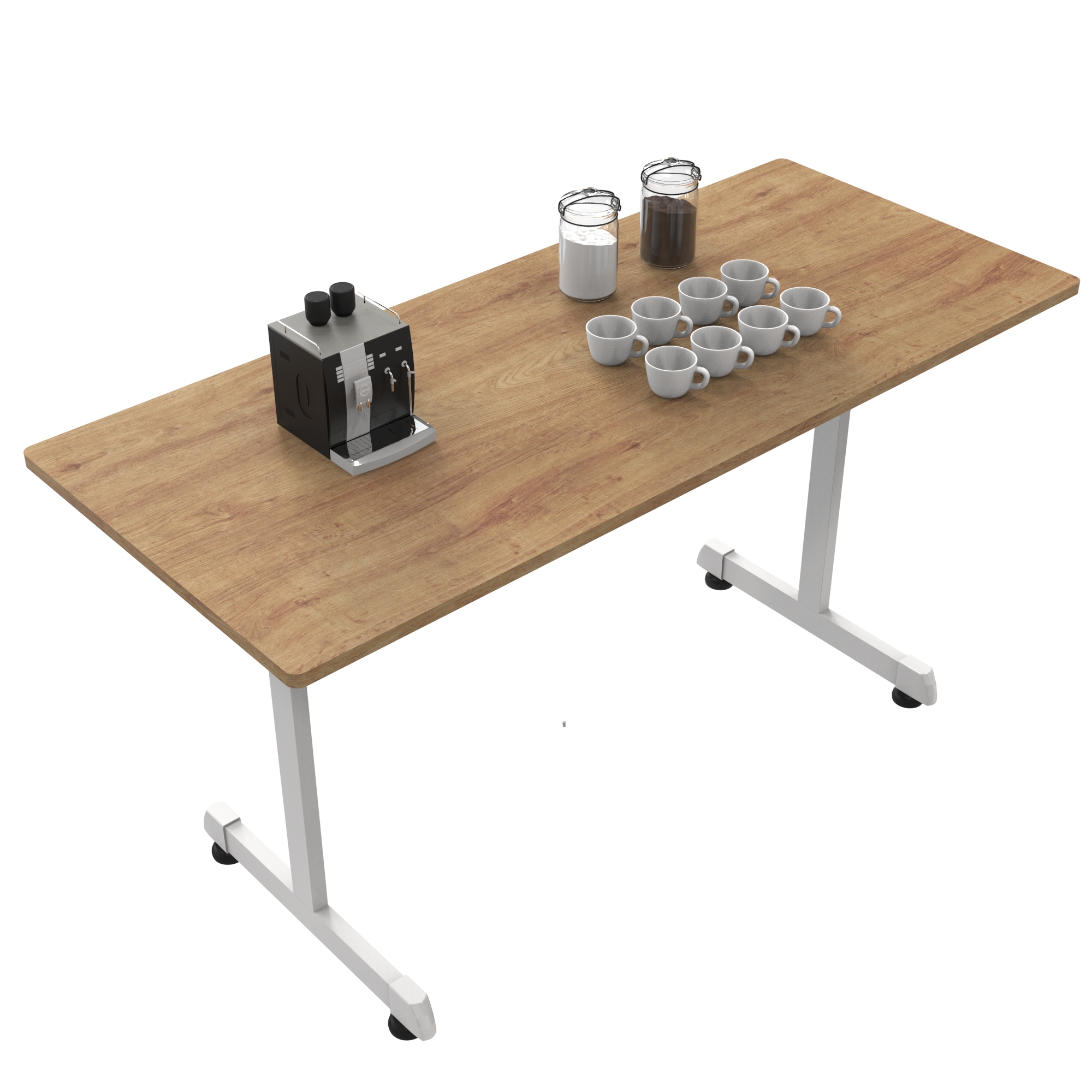 Línea Italia Mesa Multiusos Mod.111 / Color Eucalipto-Blanco |Adaptable al Hogar, Oficina o Estudio|Material de Alta Calidad|Resistente y Duradero |Fácil Armado