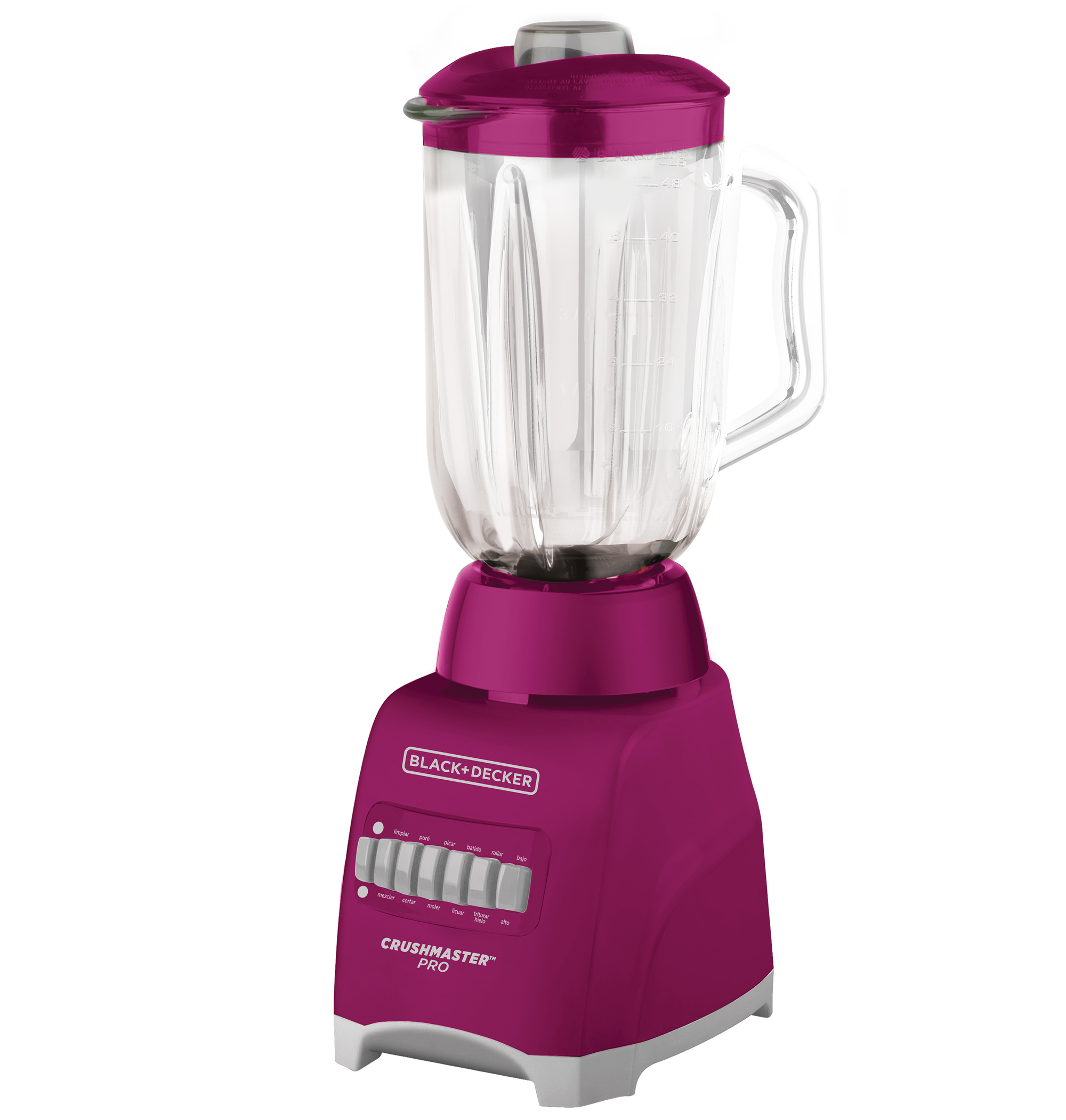 LICUADORA 10VEL 1.25LT VASO DE VIDRIO CRUSH MASTER PRO ROSA BLACK & DECKER MODELO BL1000FG