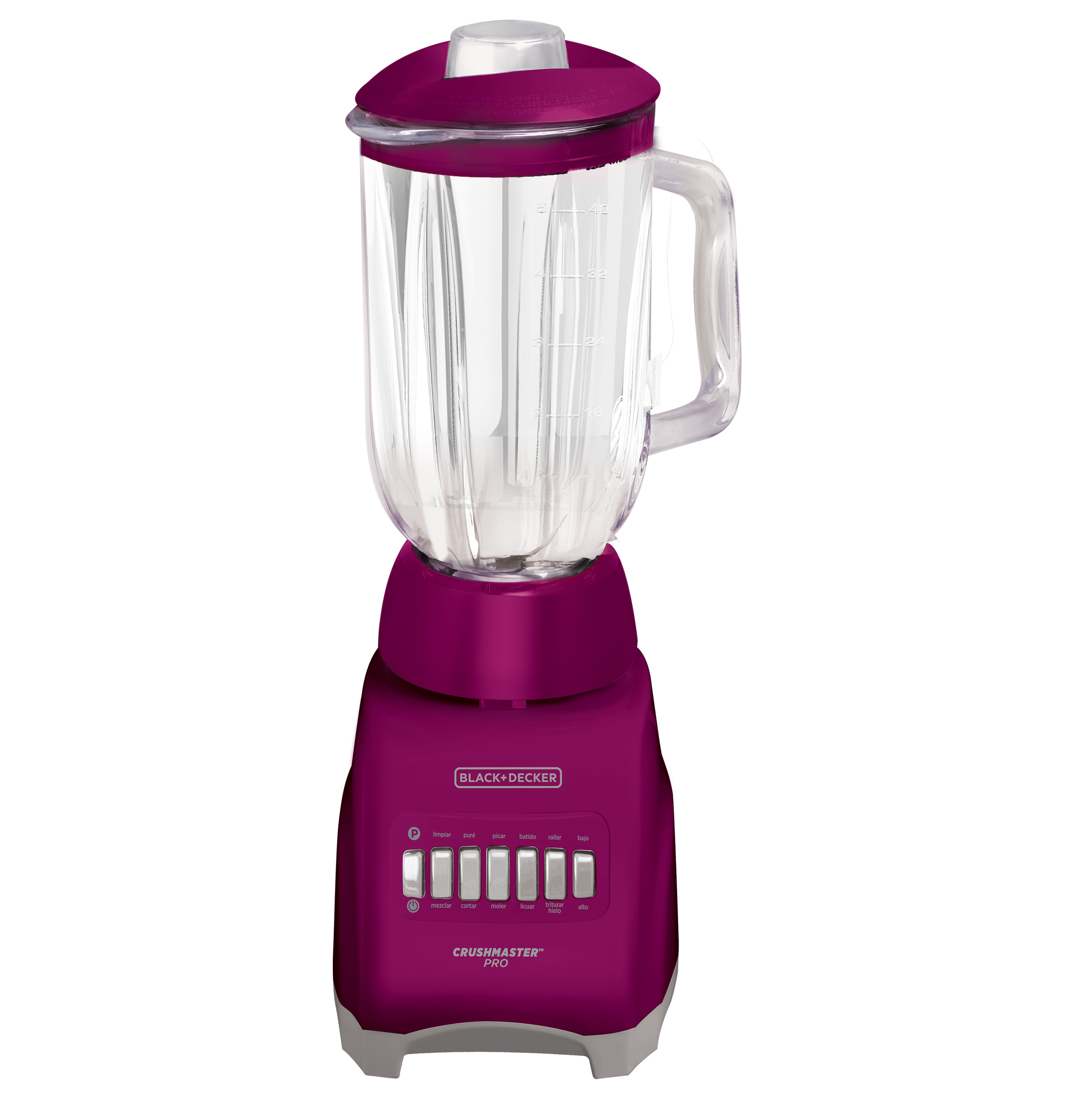 LICUADORA 10VEL 1.25LT VASO DE VIDRIO CRUSH MASTER PRO ROSA BLACK DECKER MODELO BL1000FG