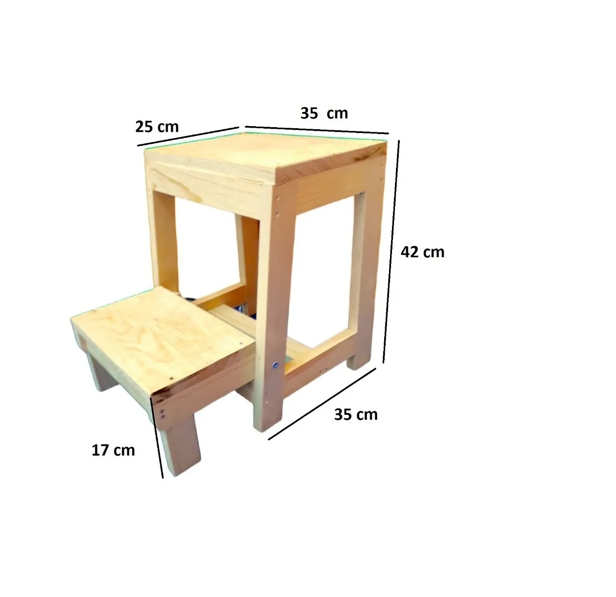 Banco Escalera Plegable Madera Pino Reforzada 