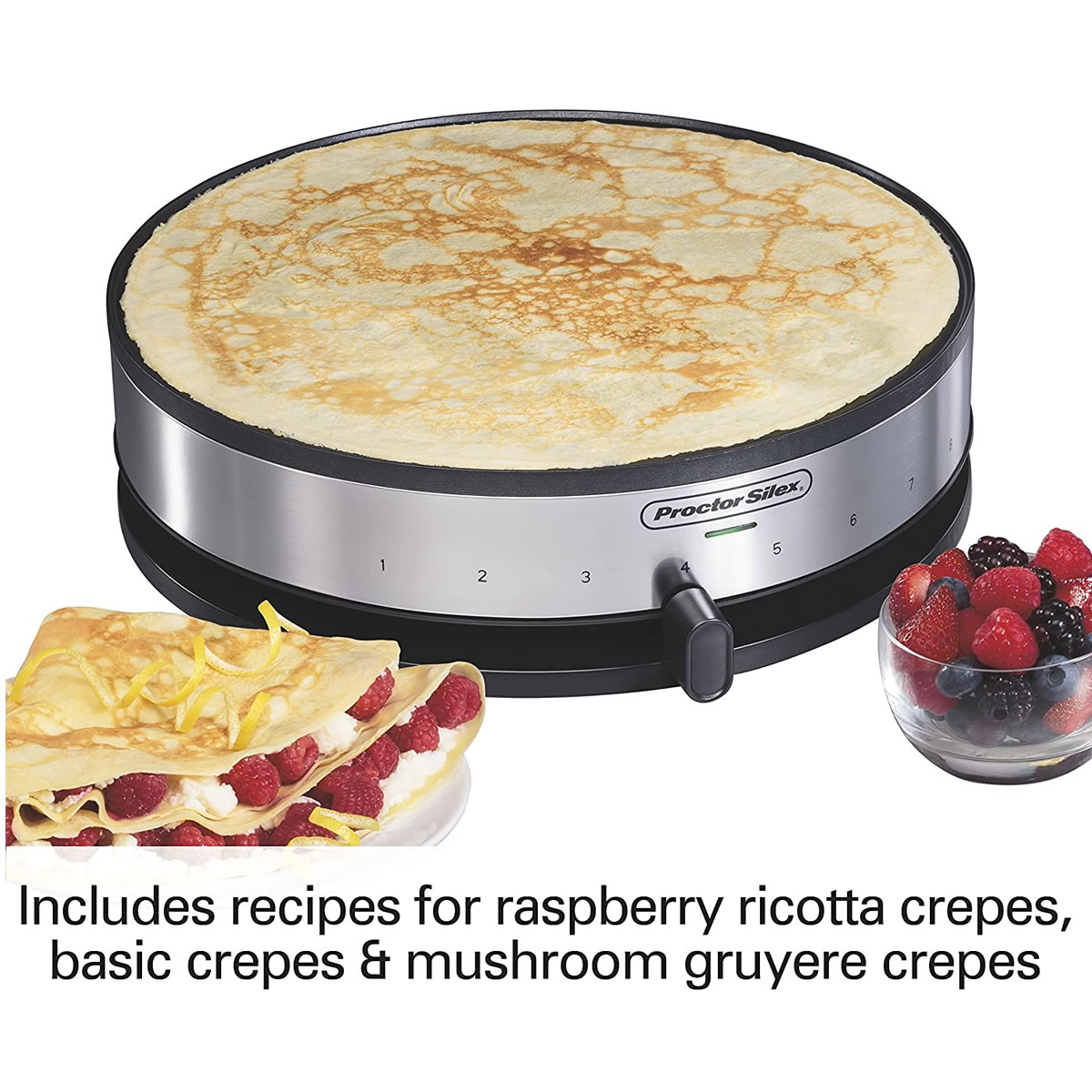 Crepera Eléctrica 8 Niveles 1000 W Proctor Silex 38400PS CI