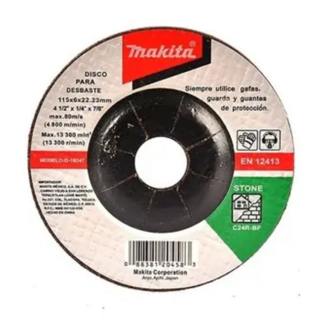 Disco Abrasivo Desbaste Piedra 4-1/2x7/8 25pzs Makita D18247