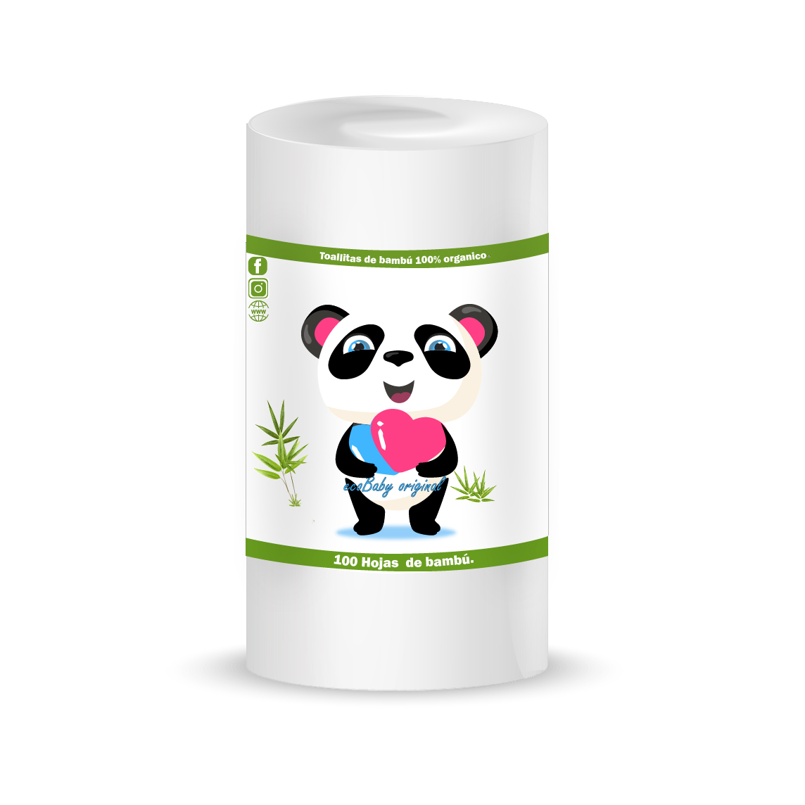 Rollo de Papel bambú 100 Hojas para Pañal Ecológico de Tela Ecobaby Original