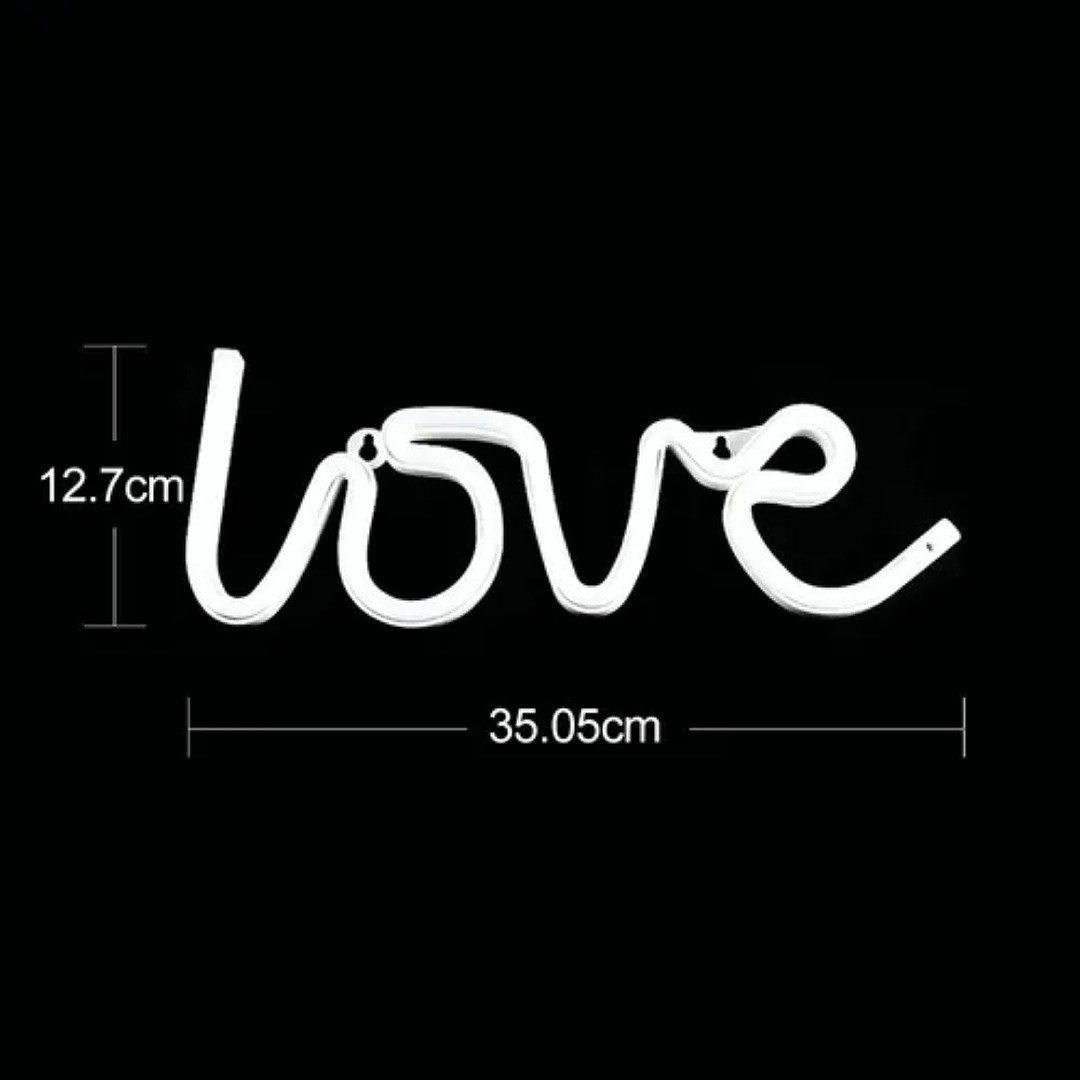 Luz De Neón Lampara Led Decorativa Labio Love Batería/ Usb