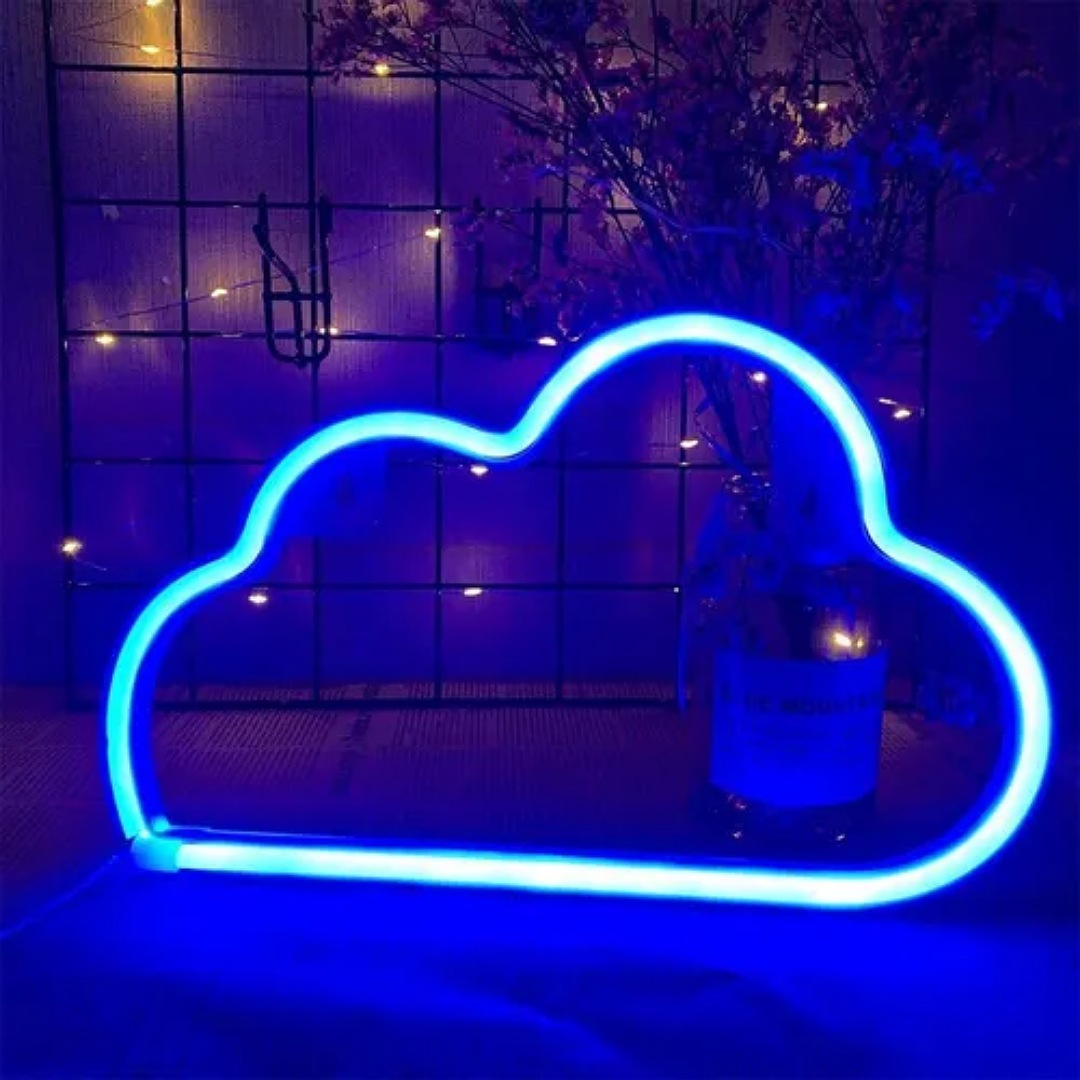 Luces La Noche Rayo Nube Luz De Neón Para La Batería/ Usb