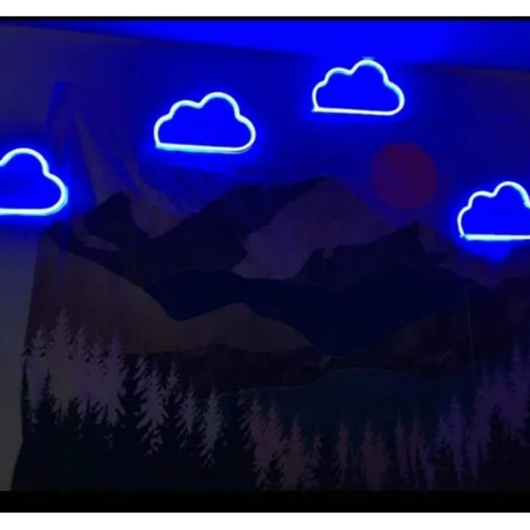 Luces La Noche Rayo Nube Luz De Neón Para La Batería/ Usb