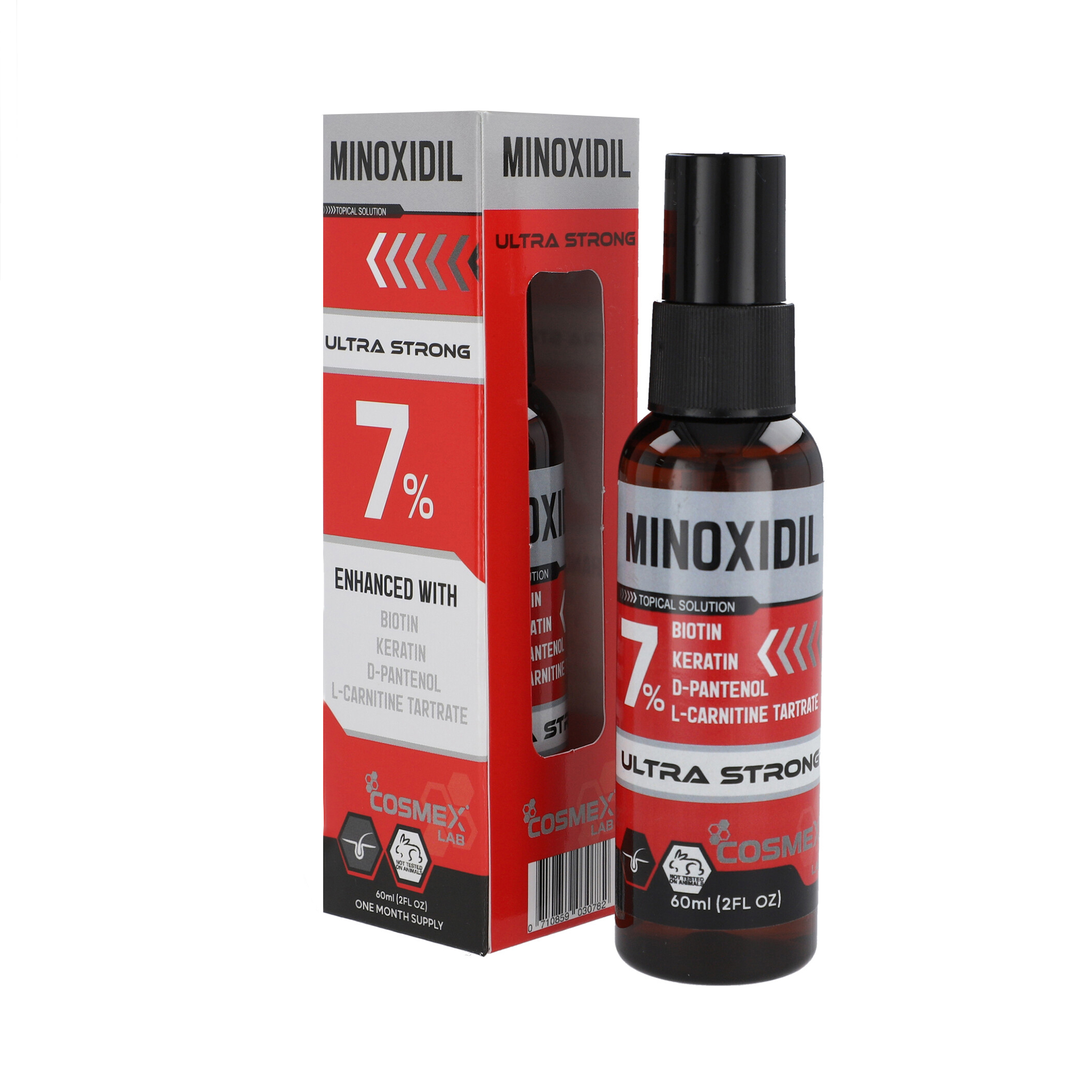 MINOXIDIL 7% Crecimiento de Cabello CosmexLab Ultra Strong 60 ml