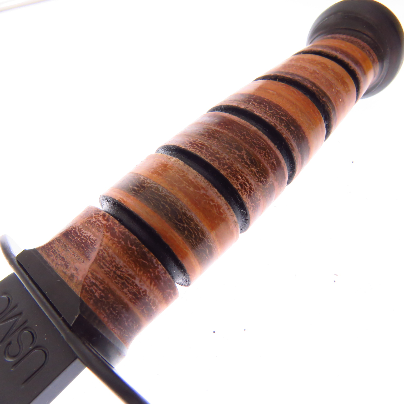 Ka1218 Kabar Usmc Full Combo Leather Alto Carbon Funda De Piel