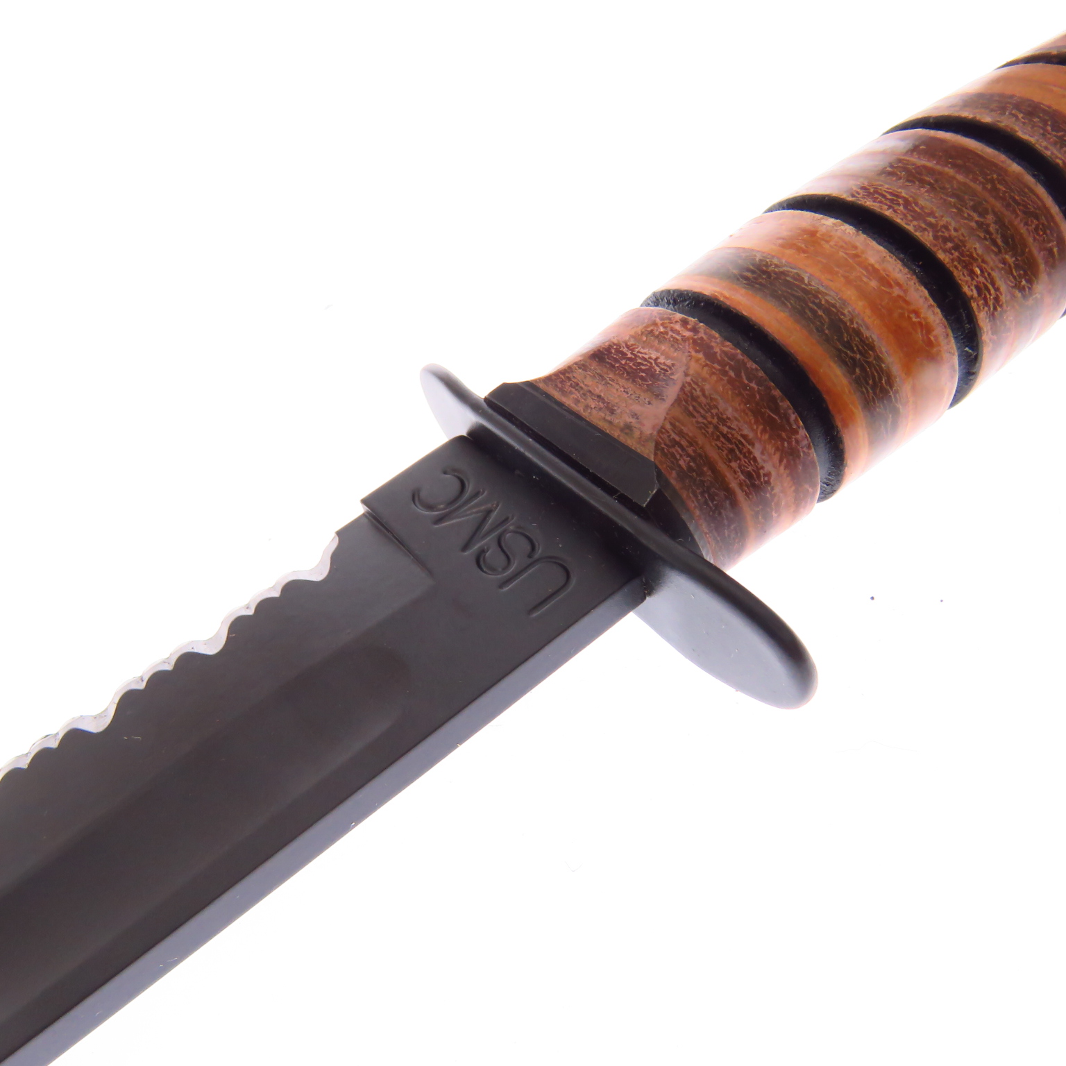 Ka1218 Kabar Usmc Full Combo Leather Alto Carbon Funda De Piel