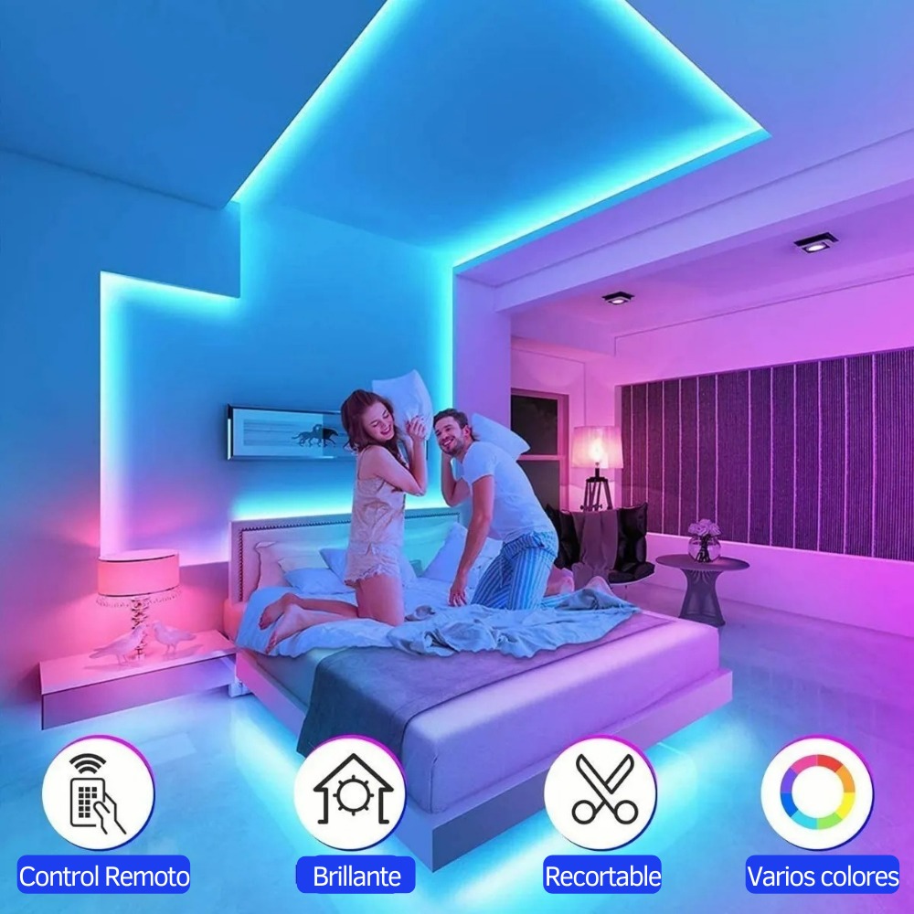 Tira led RGB 5050 20 metros (4x5) Luces para Decoración Anti Agua DOSYU