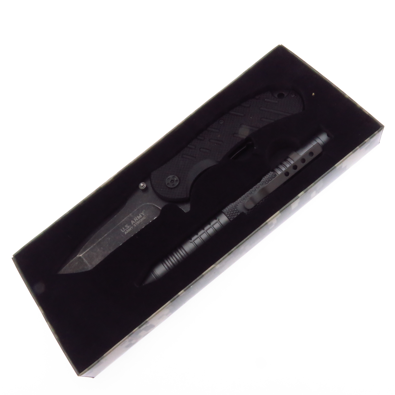 Usa4001Gy Us Army Combo Navaja Y Pluma Tactica Asistida