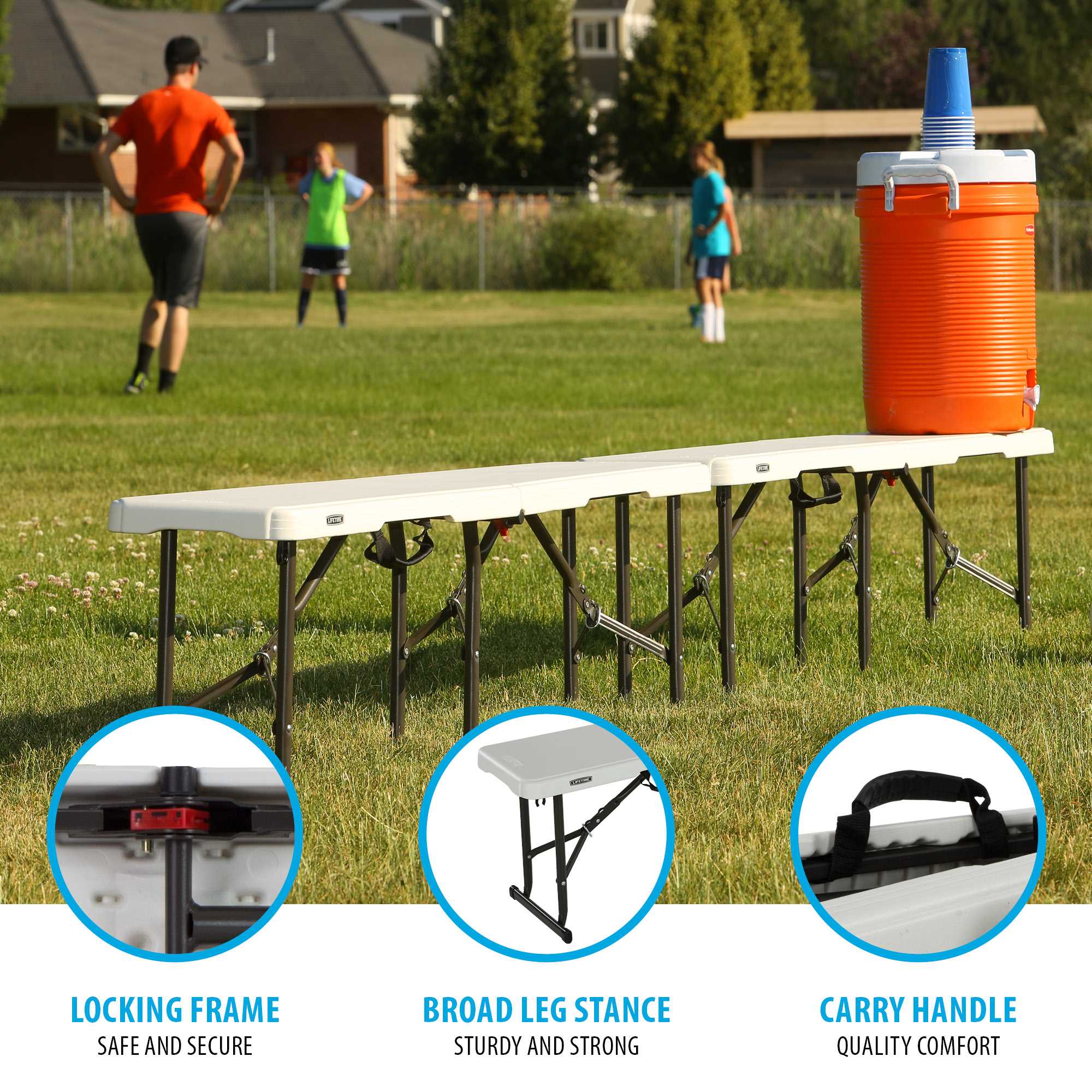 Banca Rectangular Plegable por la mitad de 1.52m Lifetime