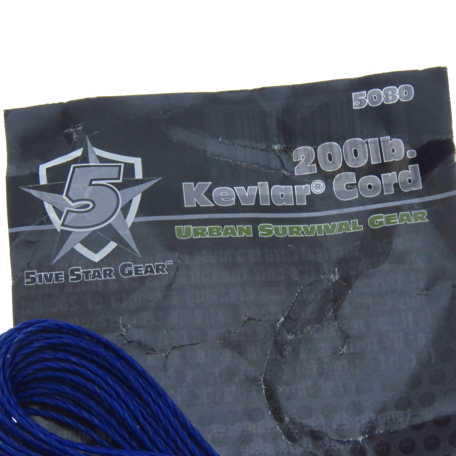 5S5080 Rollo Cuerda De Kevlar Color Azul 200 Lbr 7.5 Mts