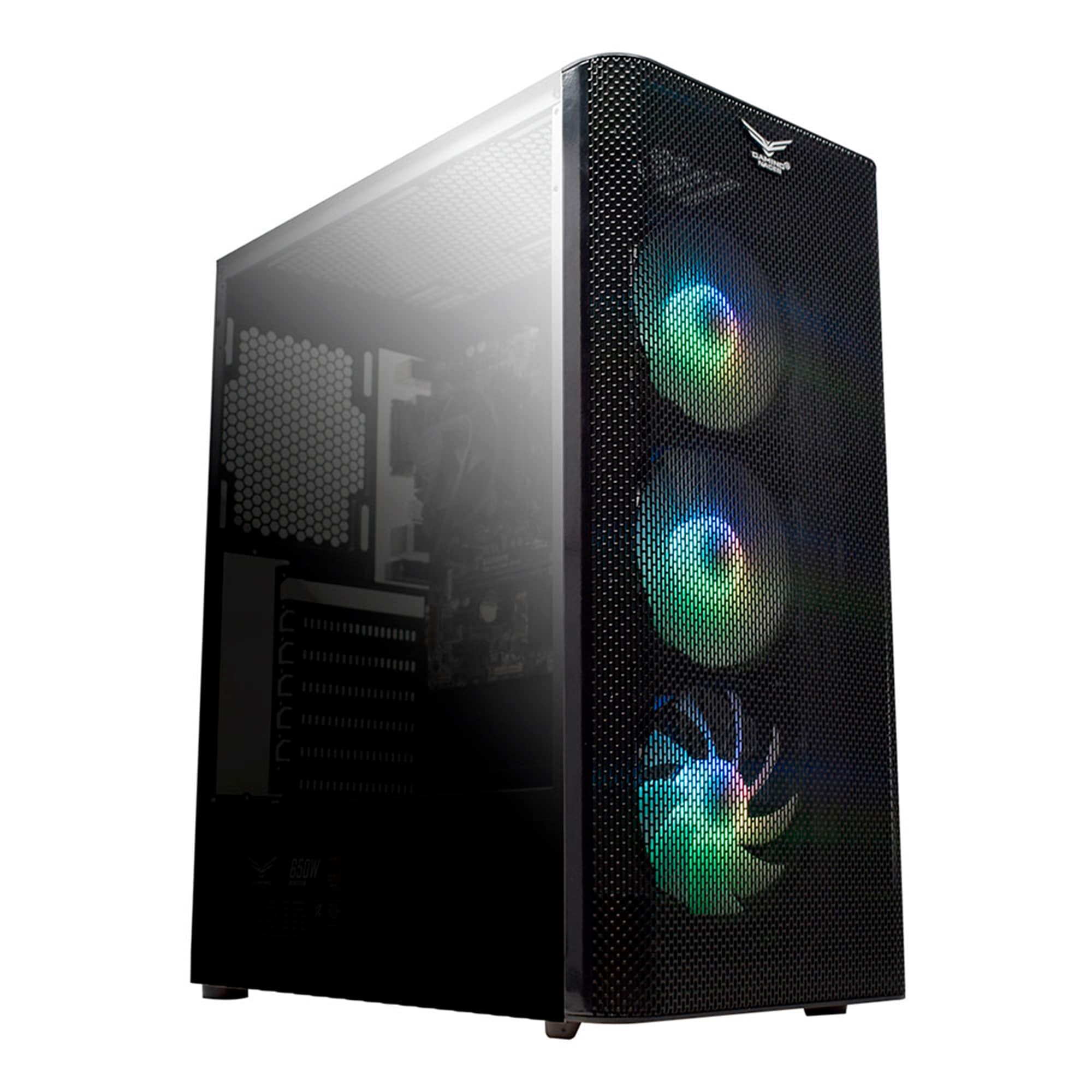 Gabinete Gaming Negro Computadora Cristal Templado Lateral PC Iluminado NA-0613 Filtro Aire Magnetico ATX