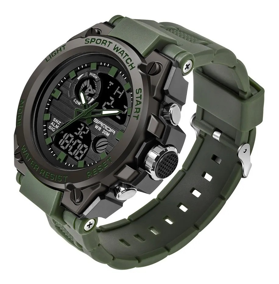 Reloj Táctico Militar Deportivo Impermeable Verde