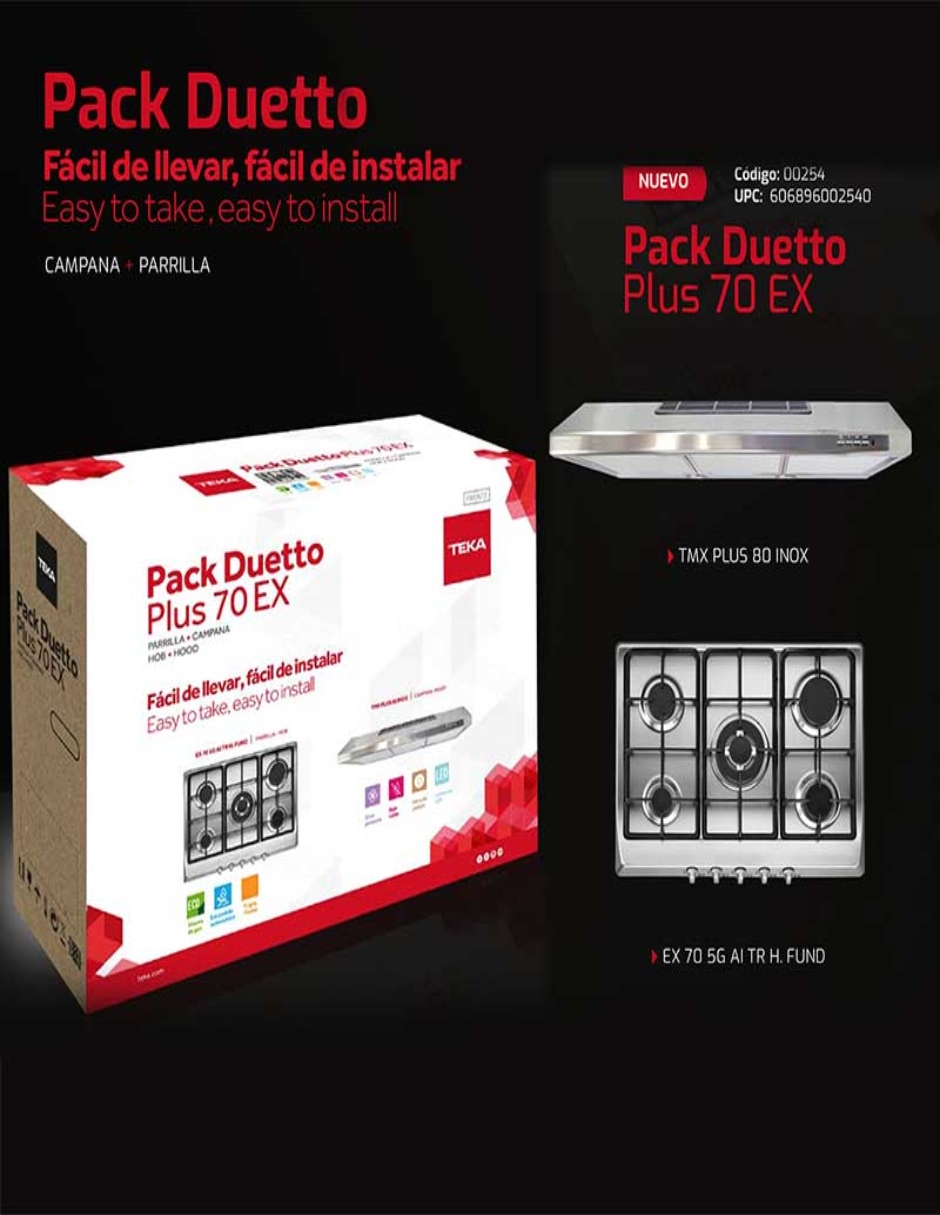 Combo Teka Pack DUETTO PLUS 70 EX