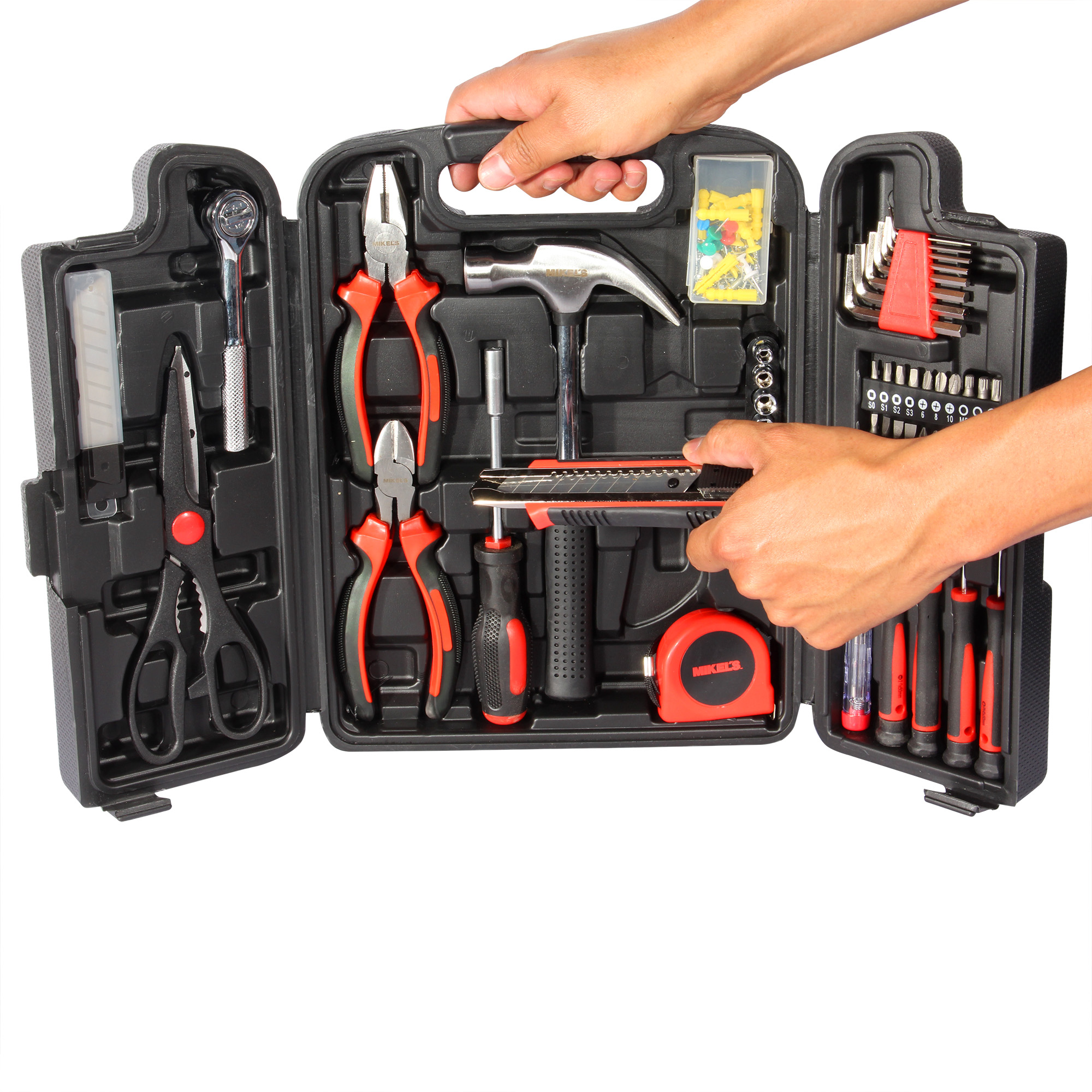 Kit de herramientas uso profesional 141 piezas Mikels