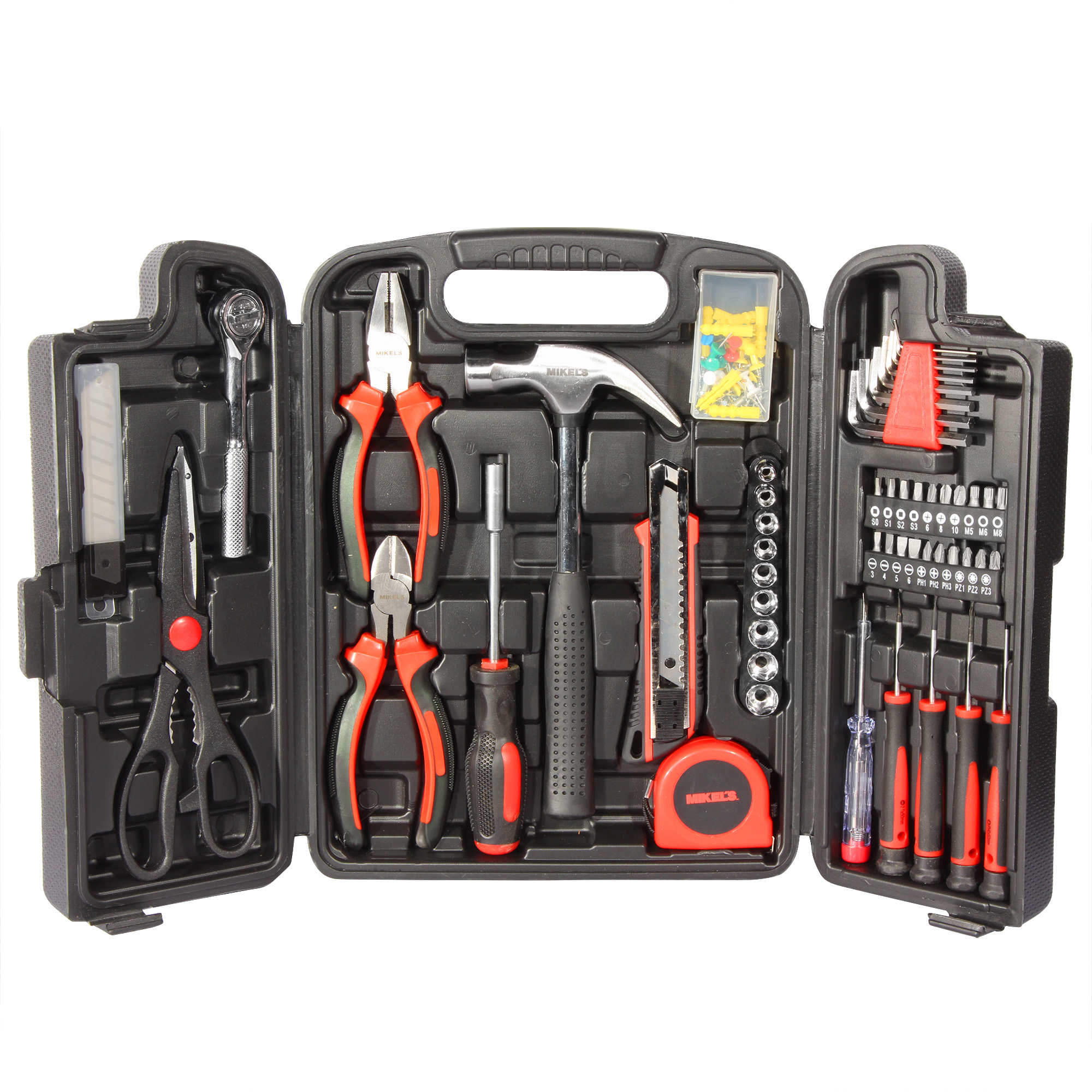 Kit de herramientas uso profesional 141 piezas Mikels