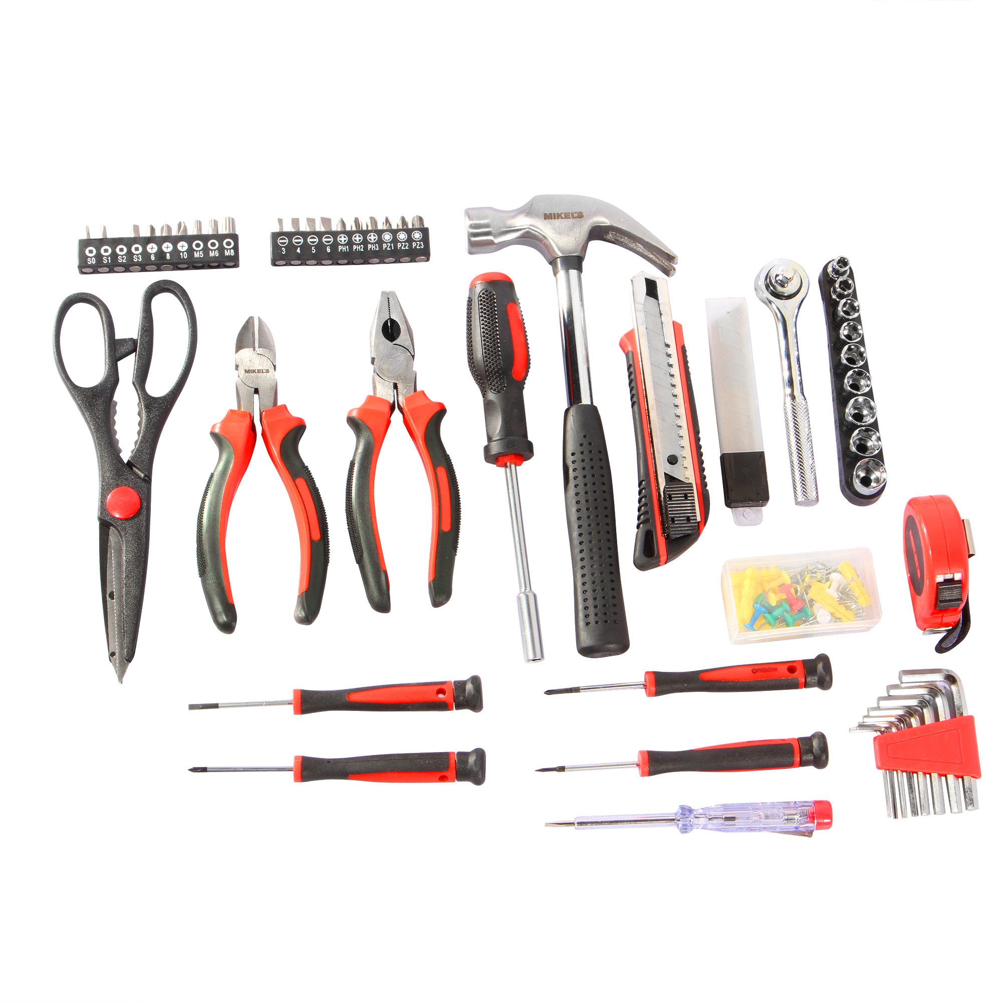 Kit de herramientas uso profesional 141 piezas Mikels