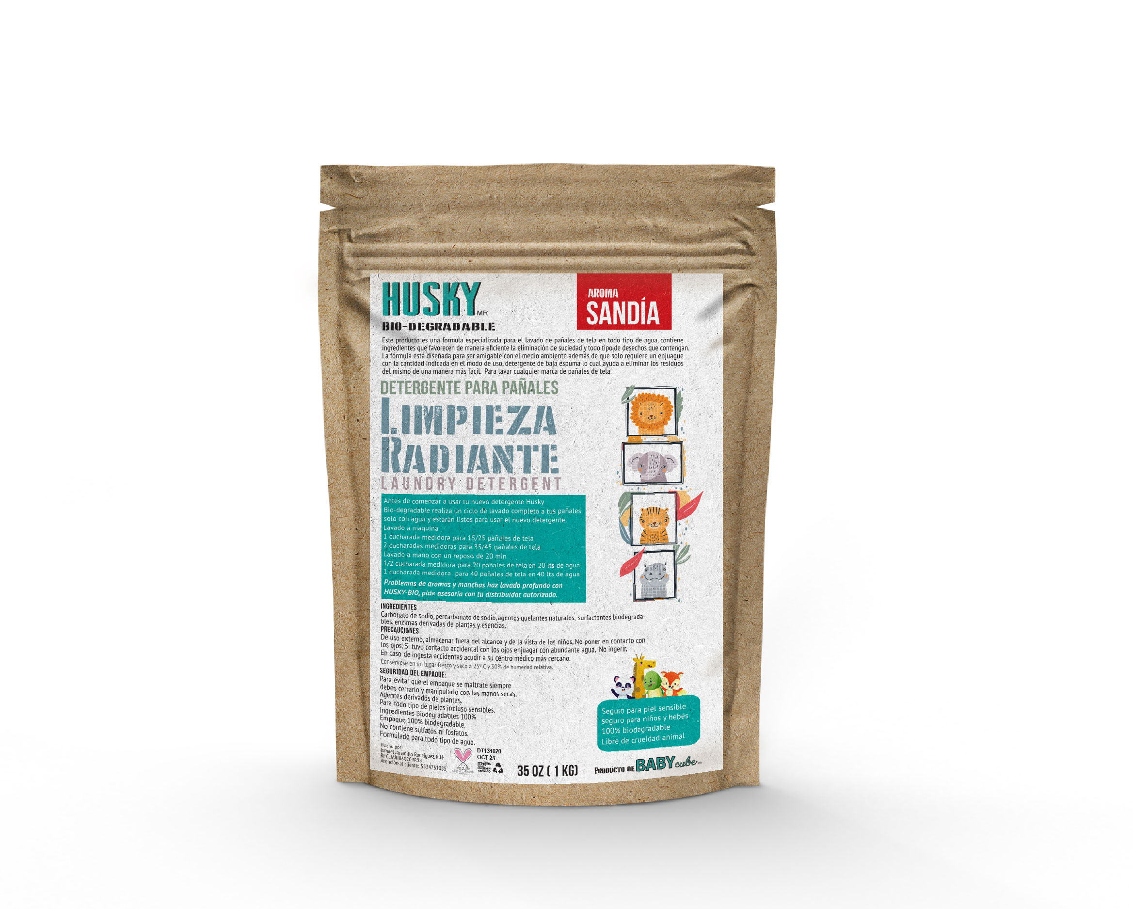 Detergente para pañales Husky  1 KG