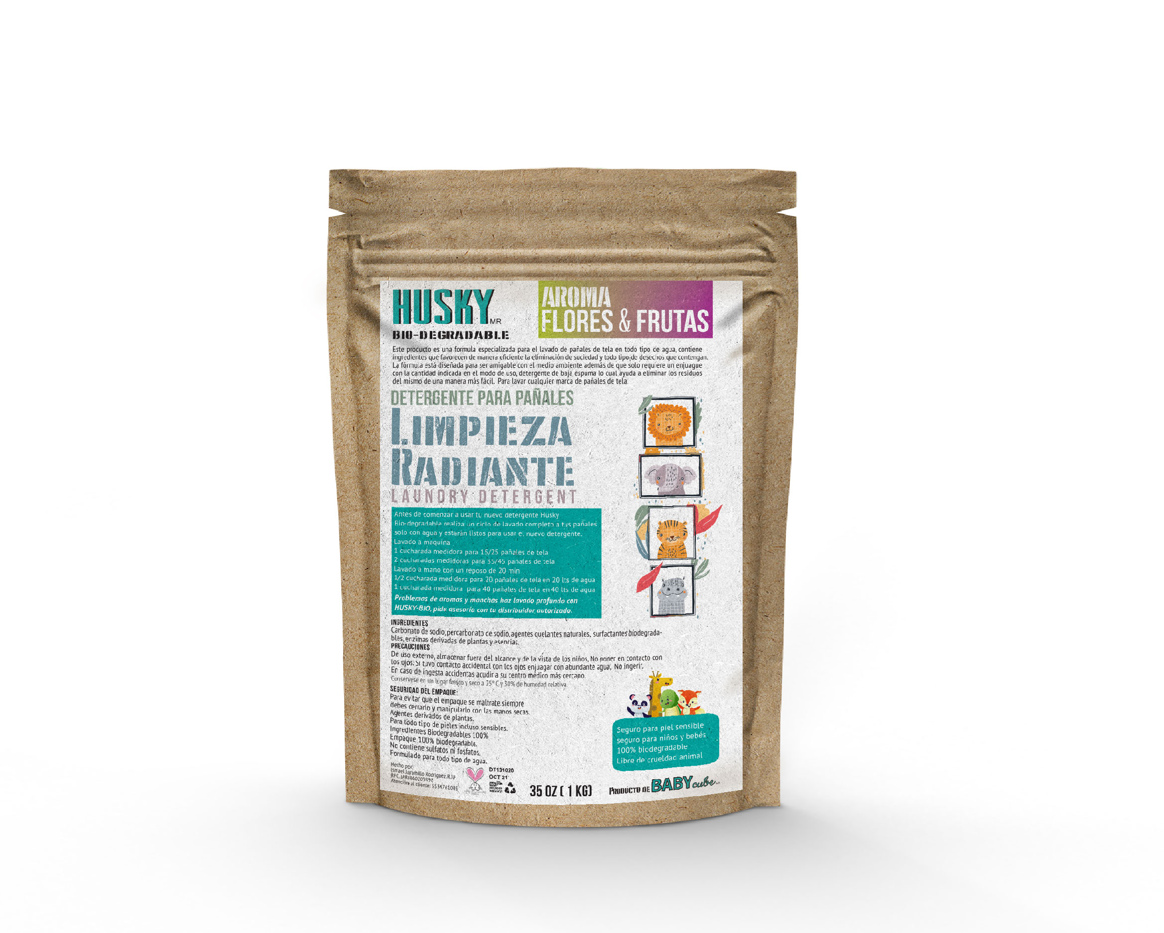 Detergente para pañales Husky  1 KG