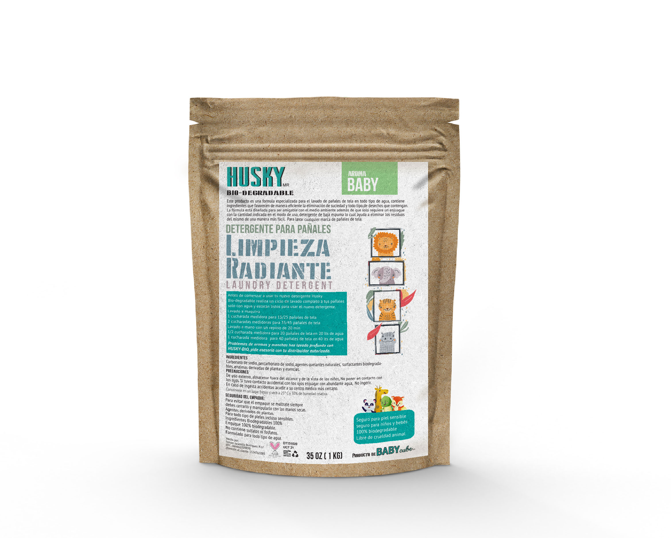 Detergente para pañales Husky  1 KG