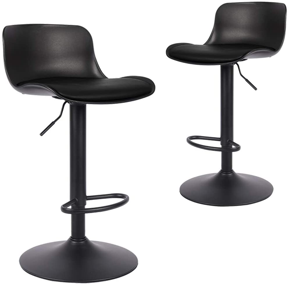 Set De 2 Bancos Ajustables Rick Para Barra Negro Cojín Negro