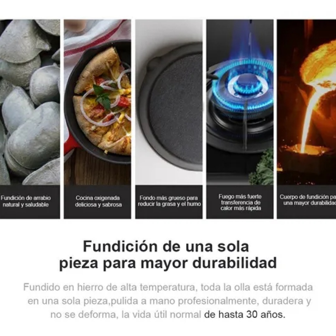 3 Sartenes De Hierro Fundido, Sartén De 6/8/10 Pulgadas