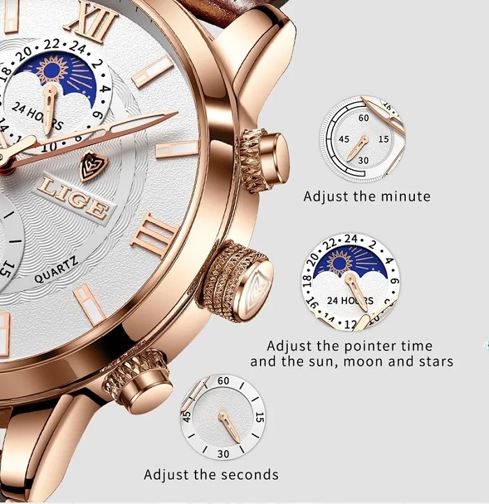 Reloj Deportivo Impermeable Para Hombre Cafe