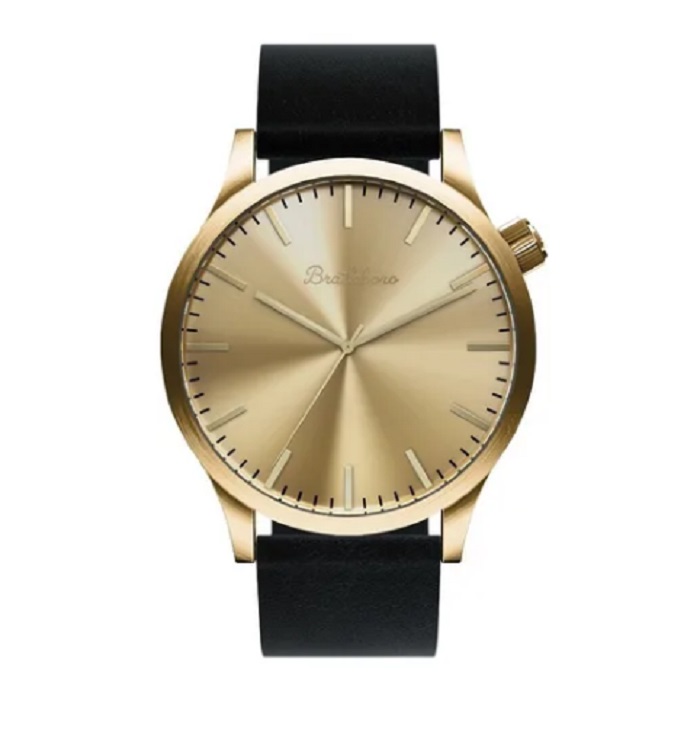 Reloj Muñeca Hombre Bratleboro Negro con Dorado