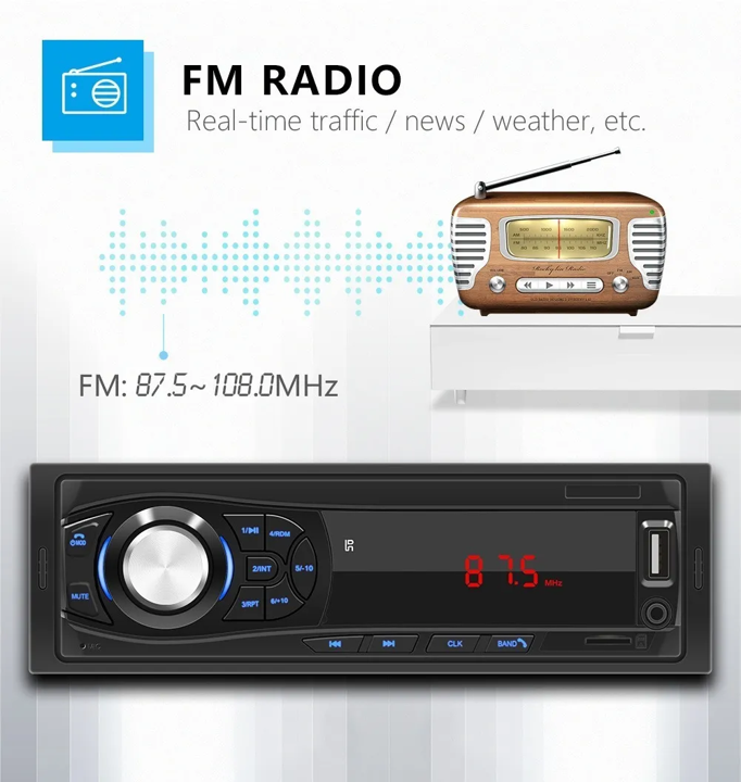 Autoestéreo Reproductor Mp3 Rca Disco U Bluetooth