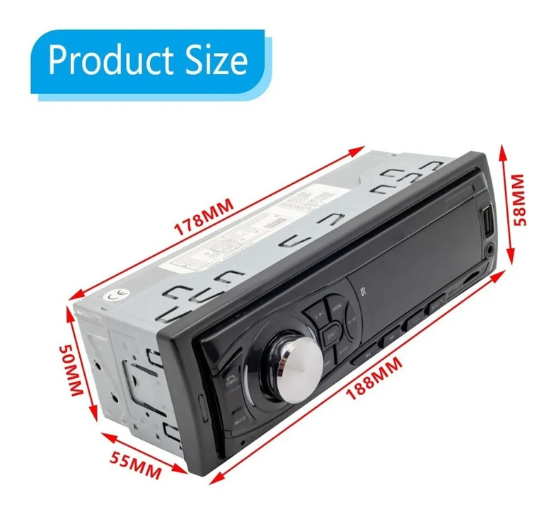 Autoestéreo Reproductor Mp3 Rca Disco U Bluetooth