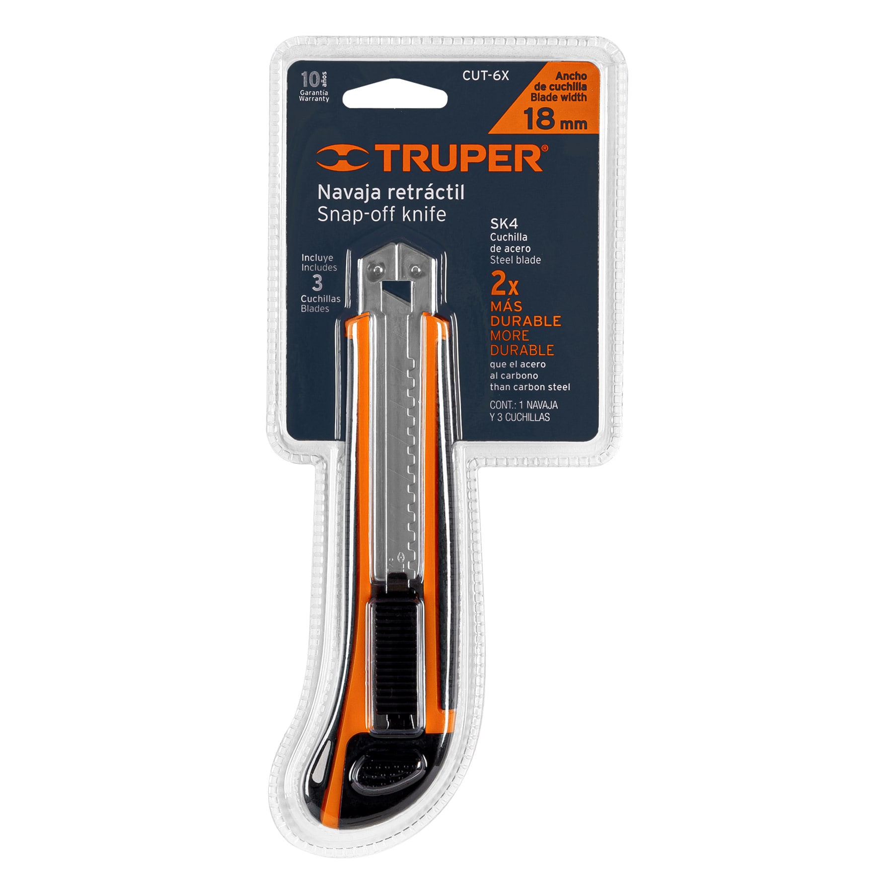 Cutter 6 Pulgadas Con Grip Navaja De Acero Truper 16977