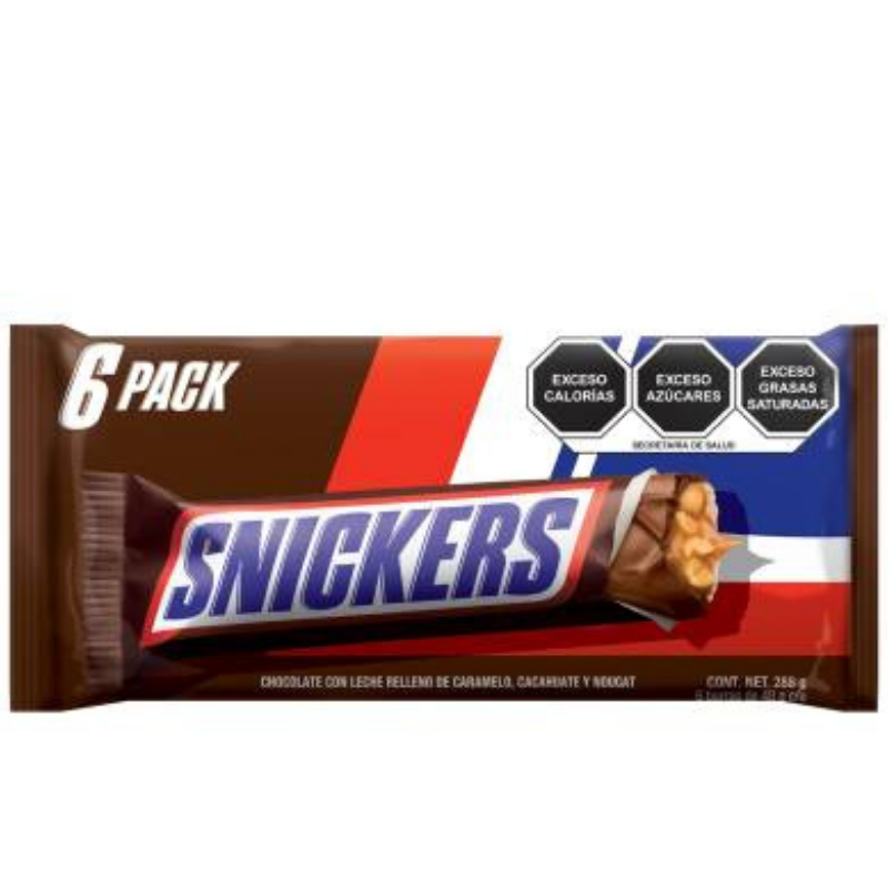 Chocolate Snickers 6 piezas