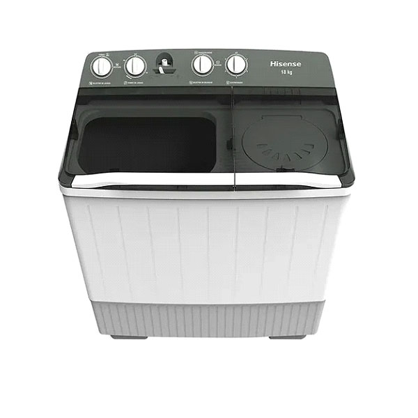 LAVADORA SEMIAUTOMÁTICA DE DOBLE TINA HISENSE WSA1803P BLANCA 18KG 127 V