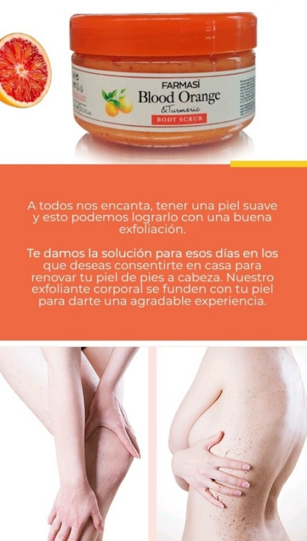 Exfoliante Corporal Blood Orange Naranja by Farmasi 