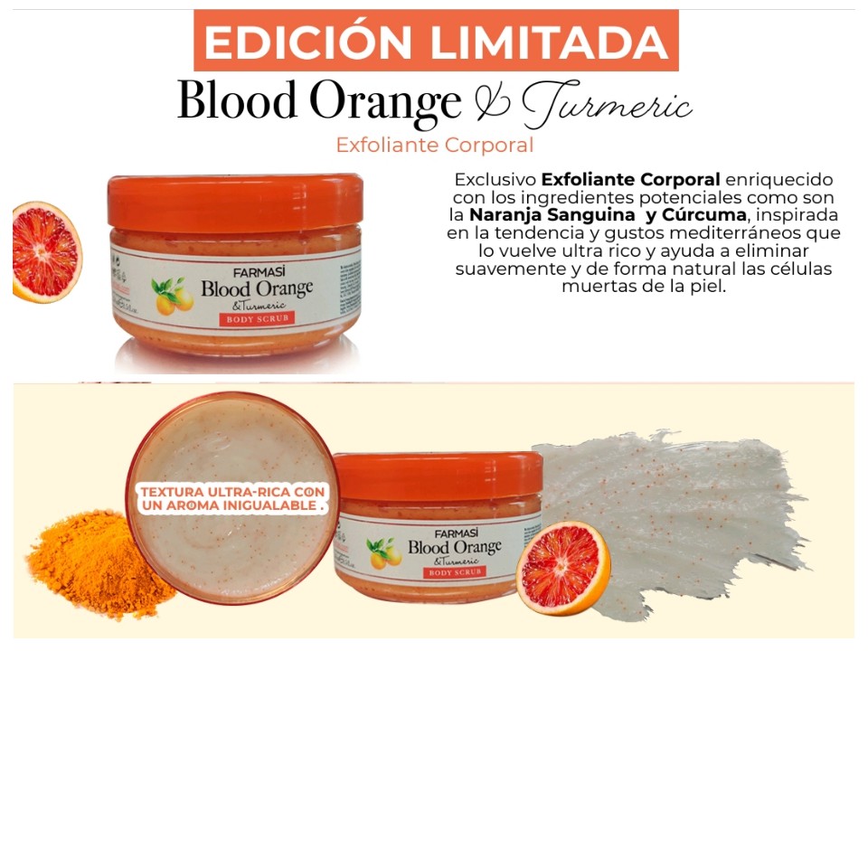 Exfoliante Corporal Blood Orange Naranja by Farmasi 