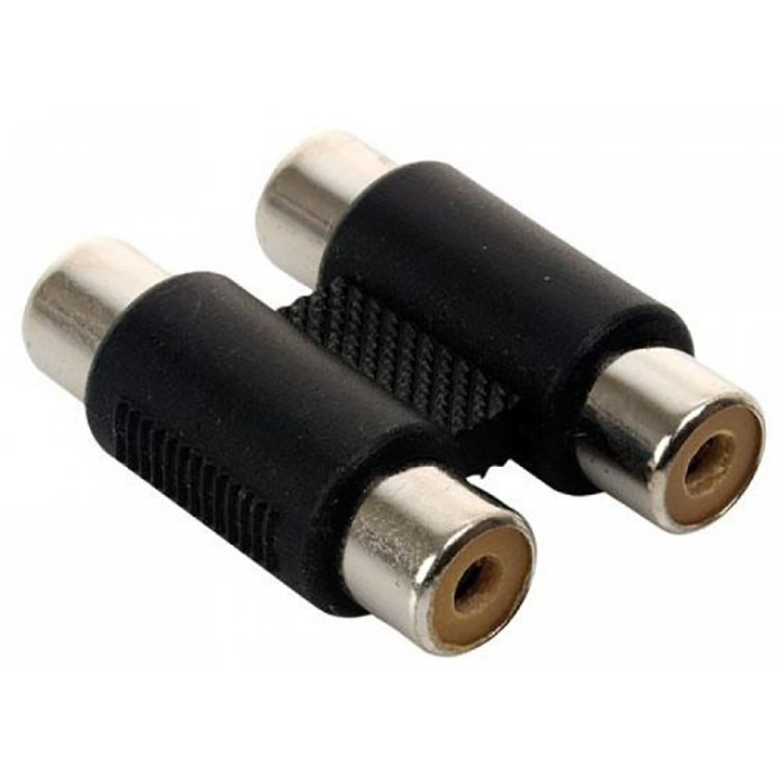Cople Acoplador Unión de Audio 2 vías RCA