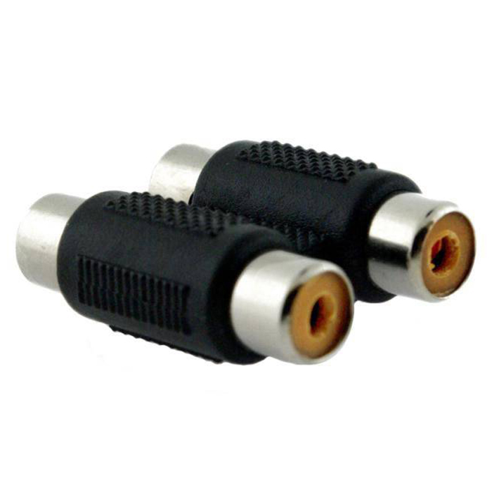 Cople Acoplador Unión de Audio 2 vías RCA