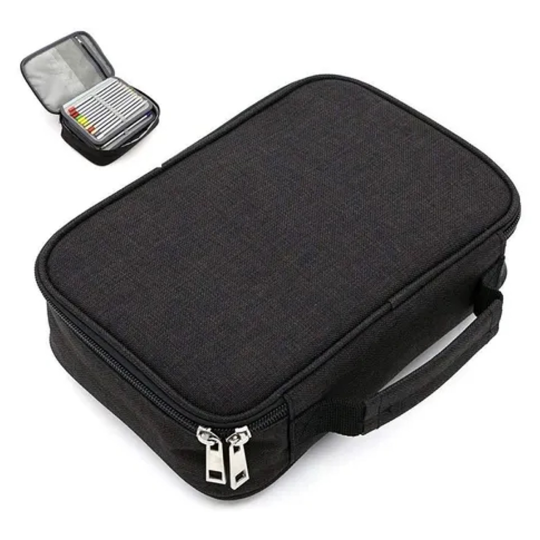 Cartuchera Para Escuela Con 72 Espacios P/lápices Y Más