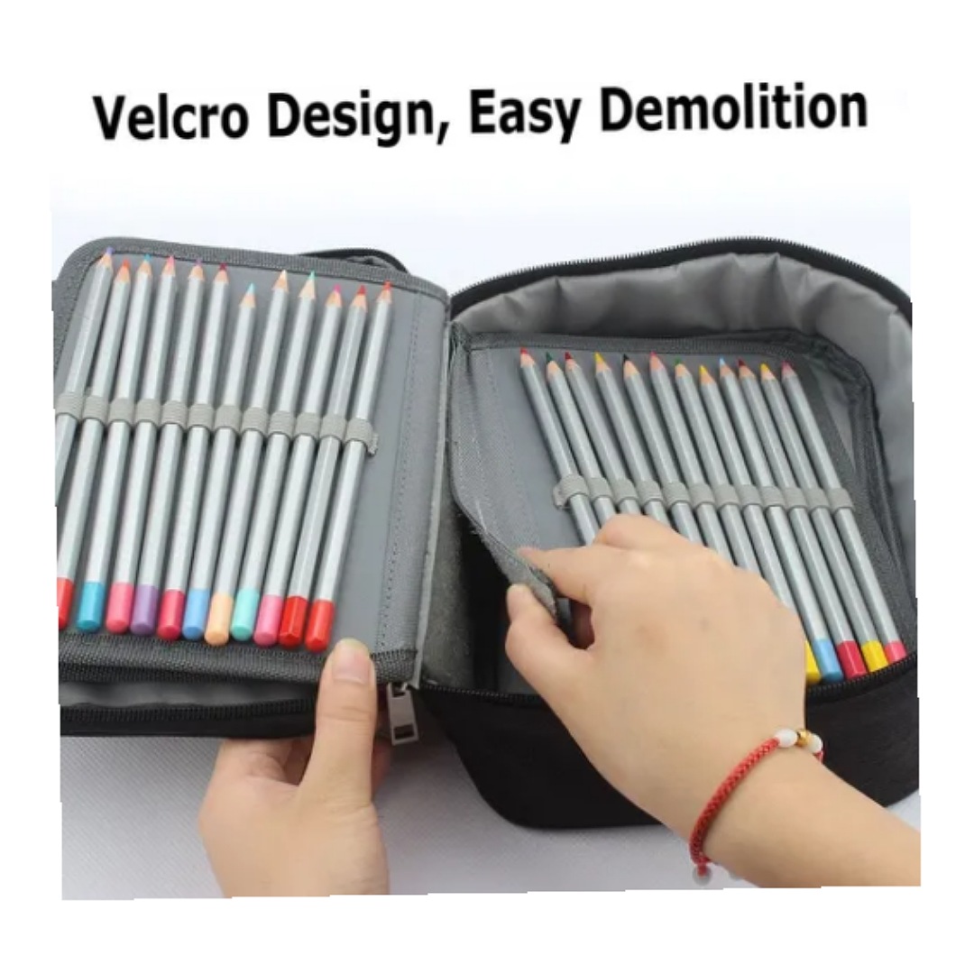 Cartuchera Para Escuela Con 72 Espacios P/lápices Y Más