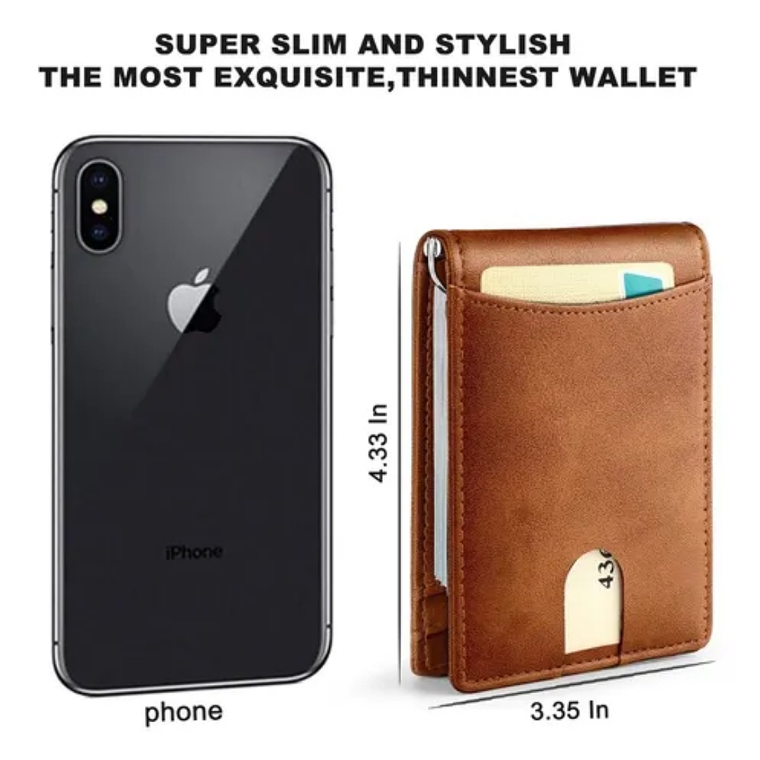 Cartera Minimalista Para Hombre Con Protección Rfid