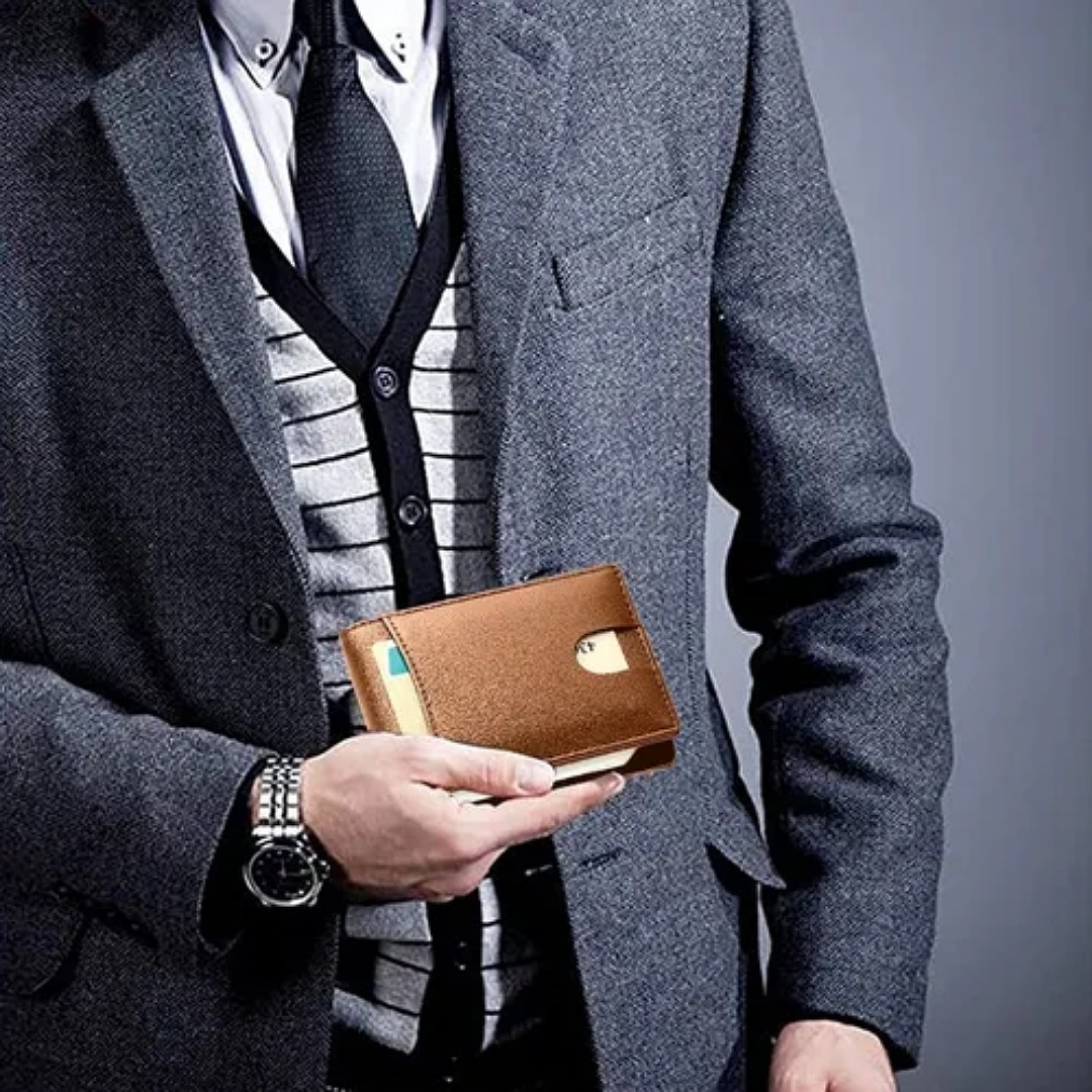 Cartera Minimalista Para Hombre Con Protección Rfid