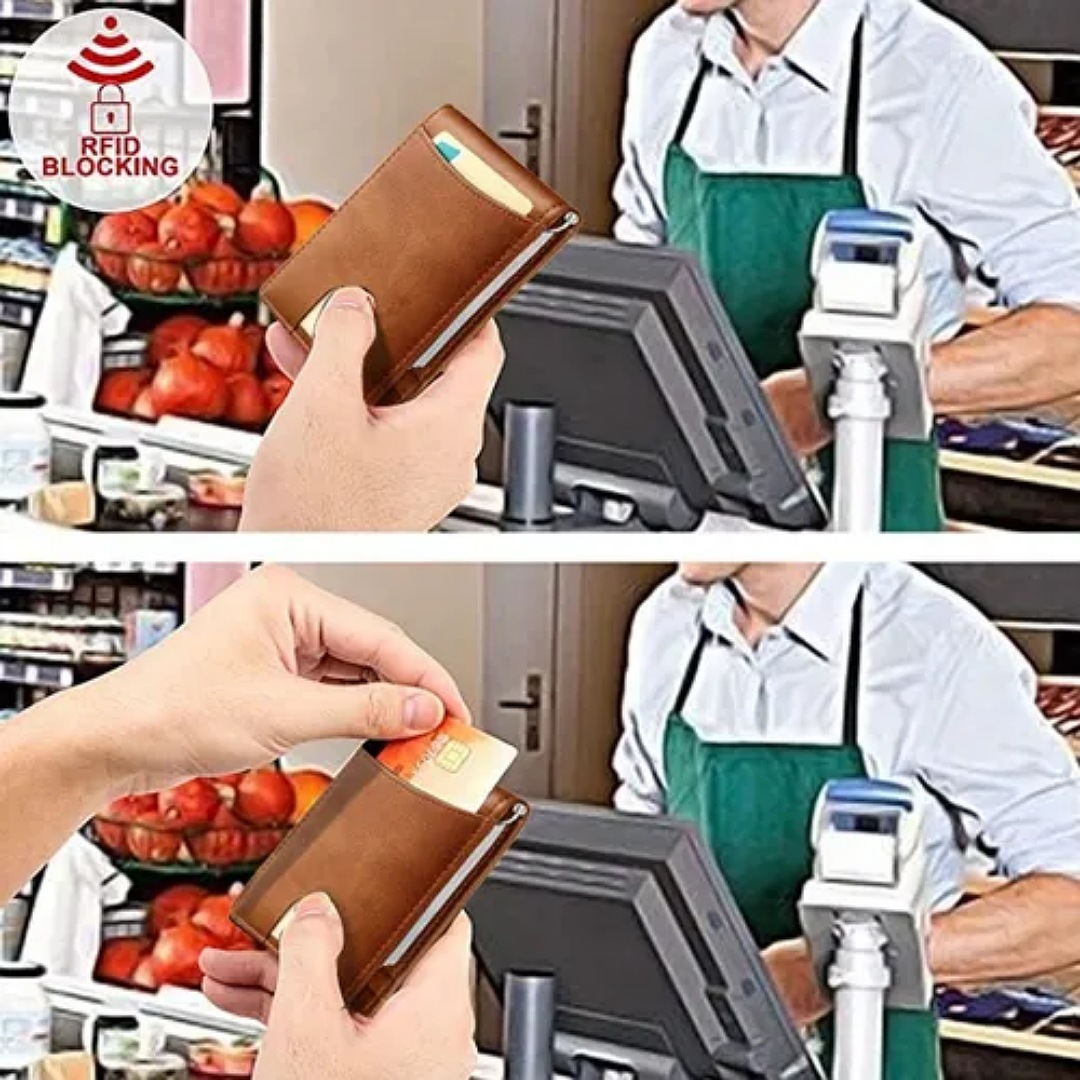 Cartera Minimalista Para Hombre Con Protección Rfid