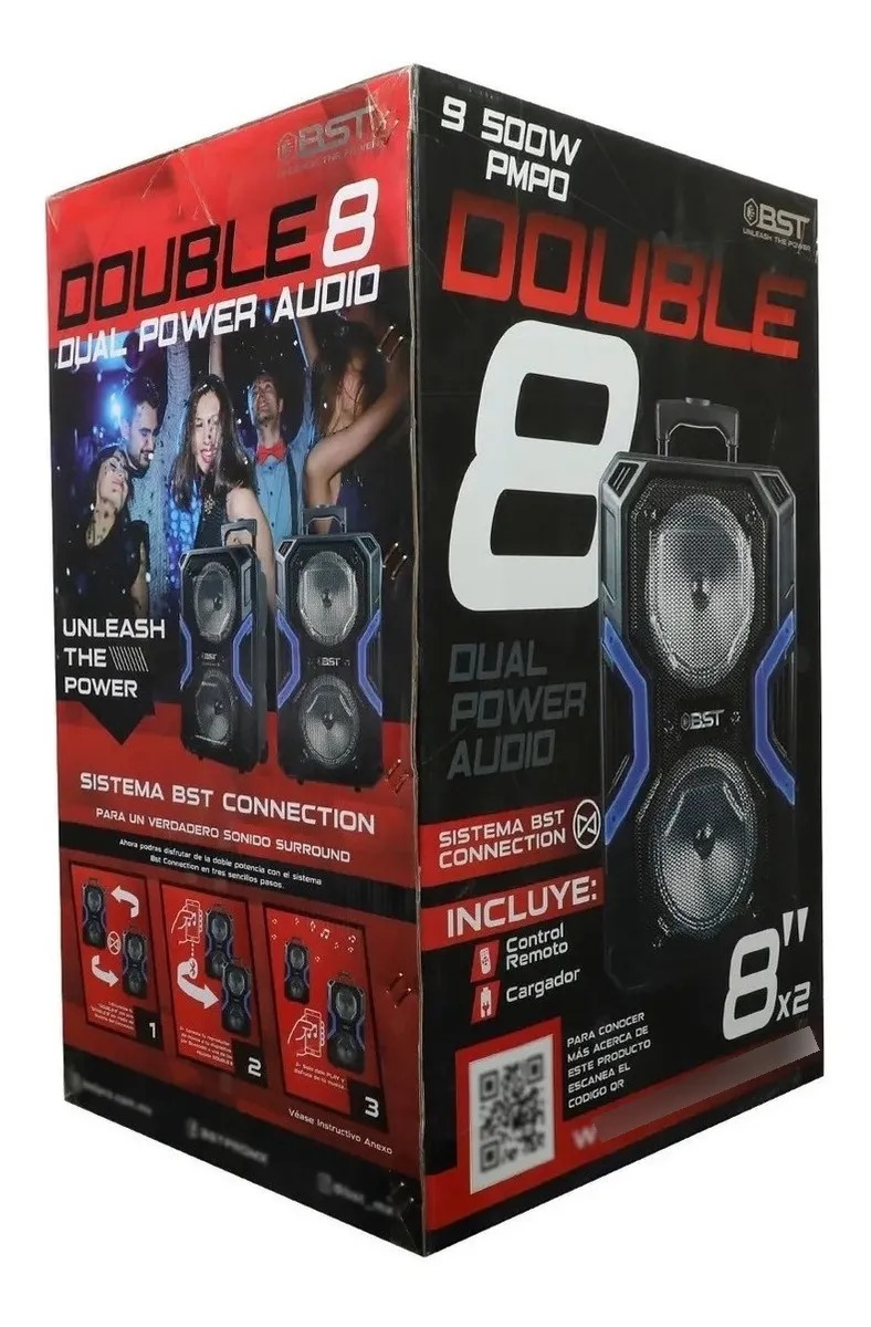 Bocina Bluetooth Inalambrico Bafle Microfono Double 8 Beast
