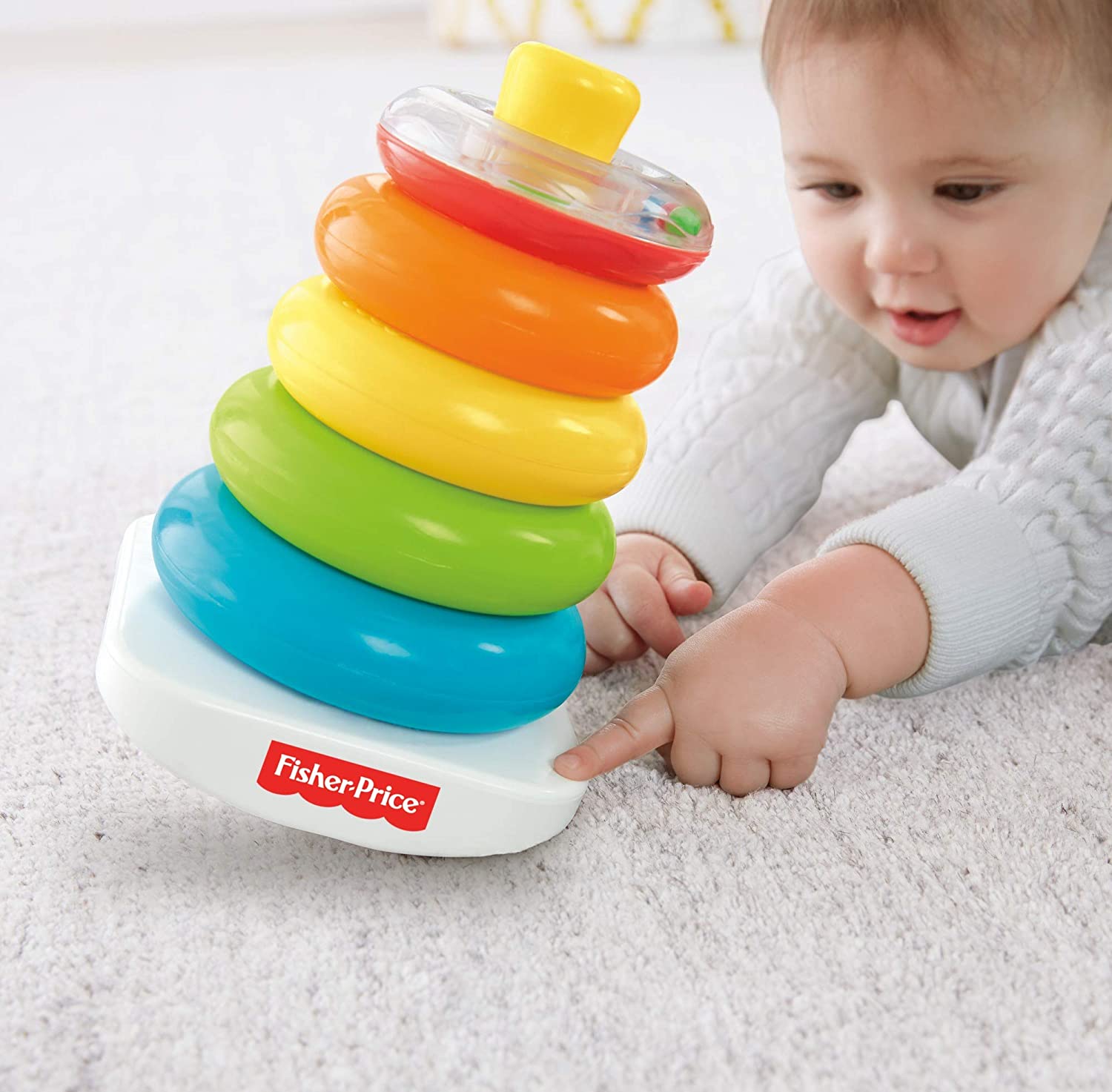 Pila De 5 Aritos Fisher Price  6 Meses En Adelante