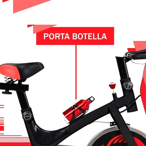 Bicicleta Spinning Fija Centurfit 6kg Botella Ejercicio Gym