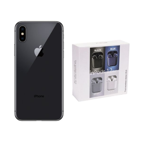iPhone X Negro Reacondicionado Grado A 64gb + Audífonos Genéricos