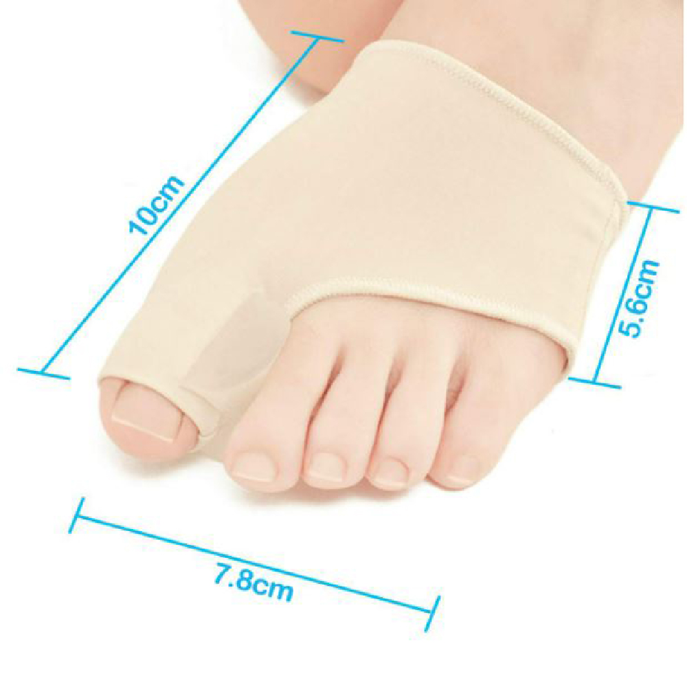 Kit Corrector Juanetes 3 piezas con Gel Separador de Dedos de Pie Calcetín de Compresion para Dedo Gordo del Pie y Manga